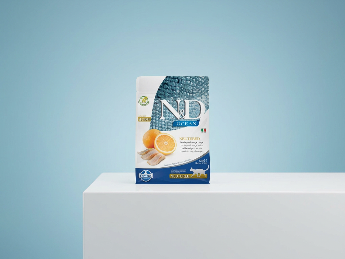 N&D Ocean Cat Neutered Adult sleď a pomeranč 300 g