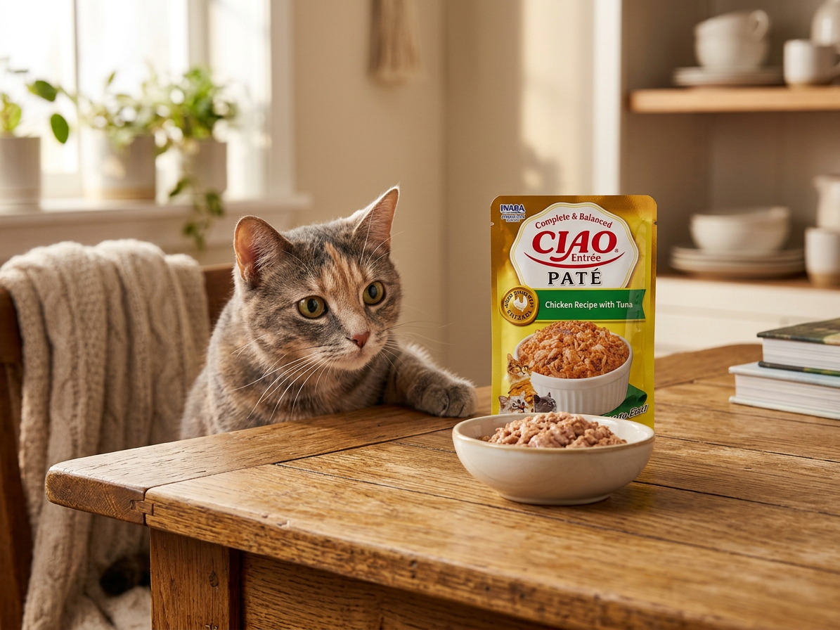 Kapsička pro kočky Churu Cat Entrée Paté Chicken Recipe with Tuna, 40 g