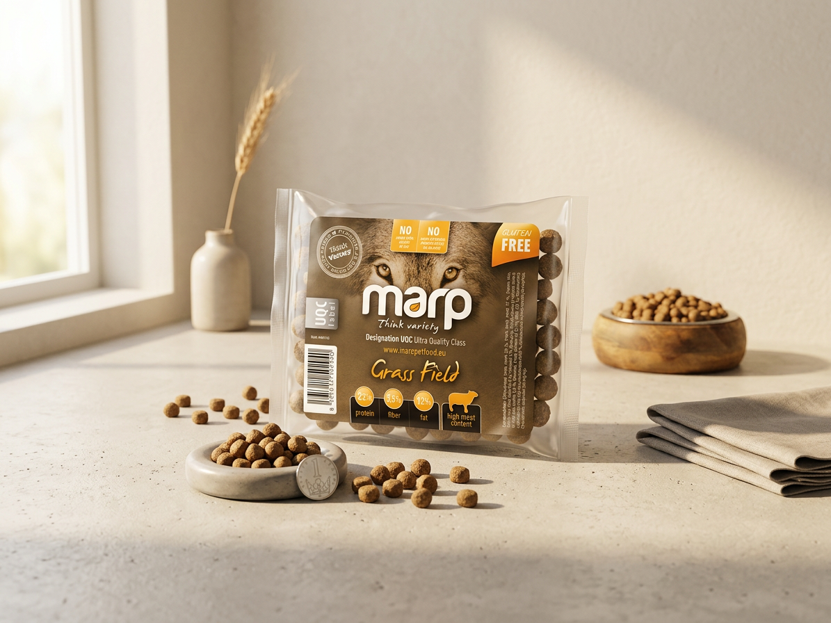 Marp Variety Grass Field jehněčí – vzorek granulí 70 g