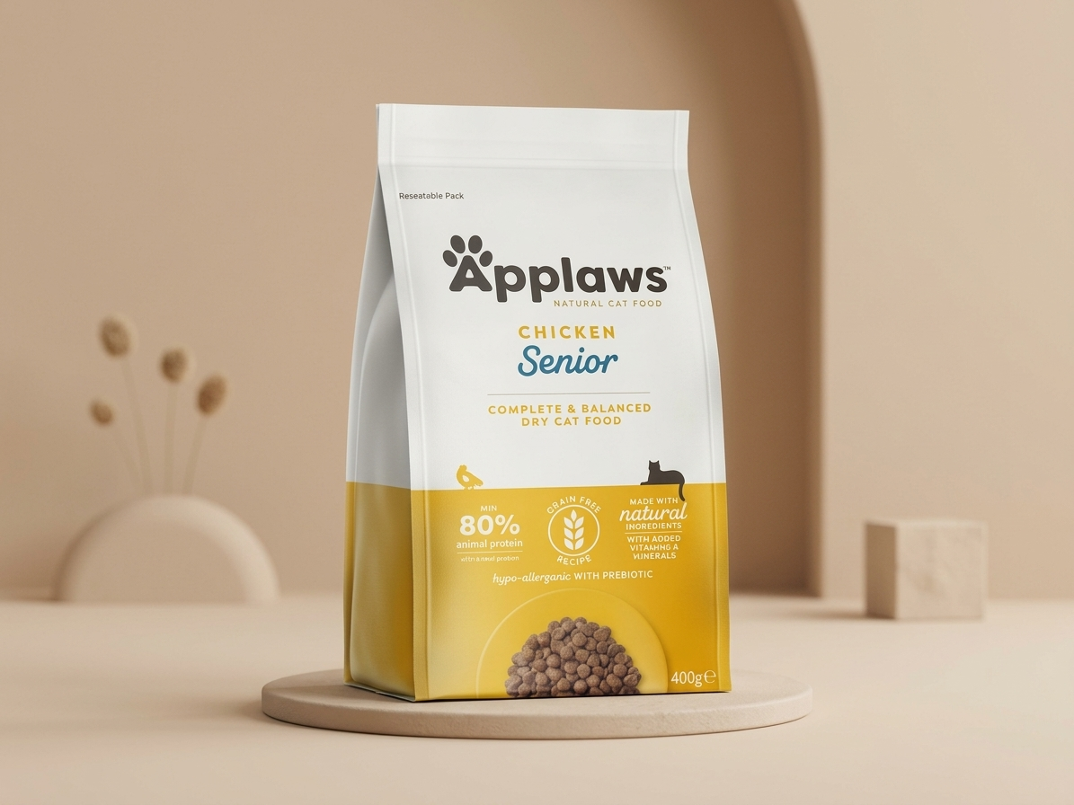 Applaws Cat Senior Kuře – bezobilné granule pro starší kočky 400 g