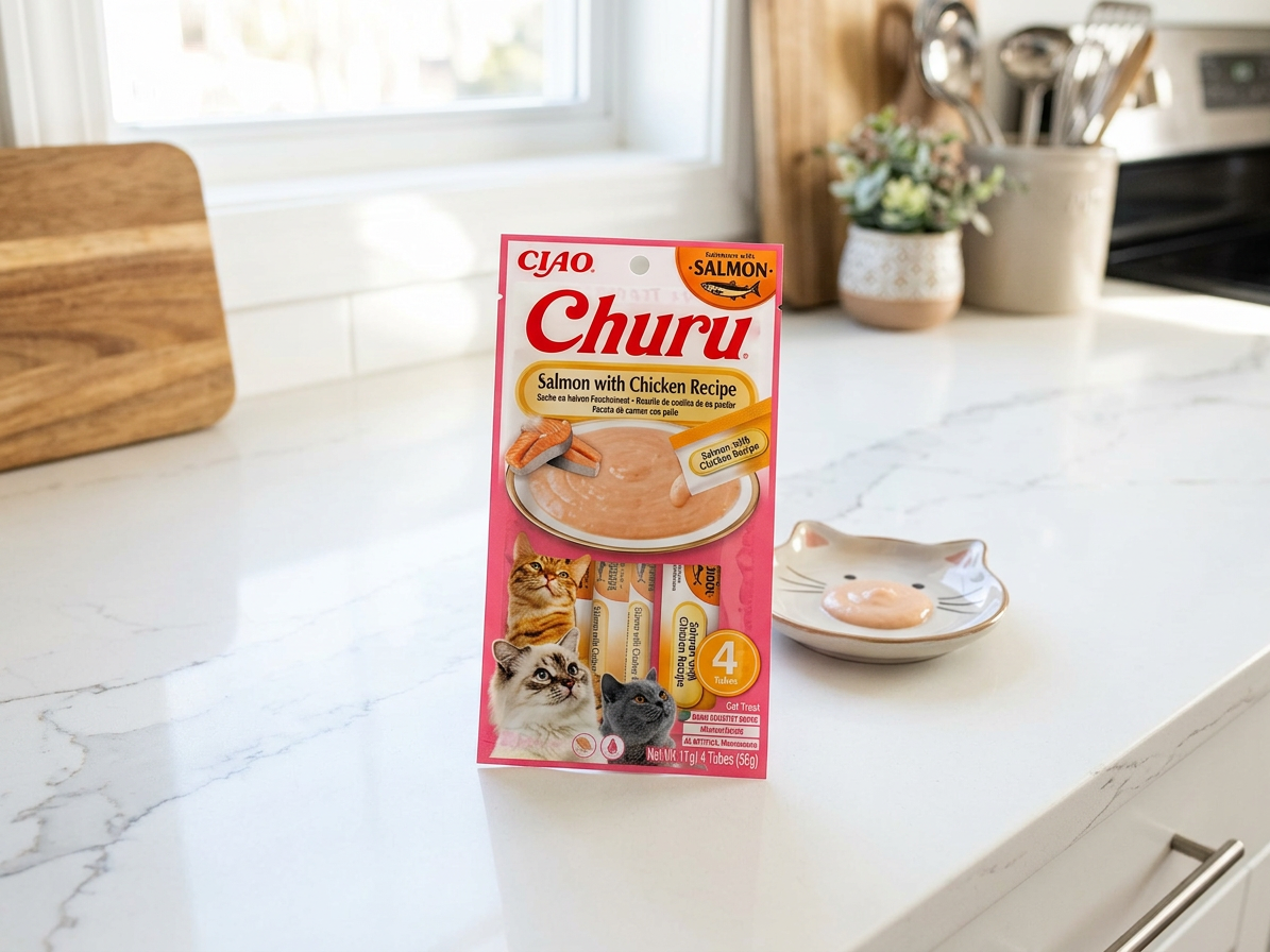 Churu Cat Salmon with Chicken Recipe 4x14g