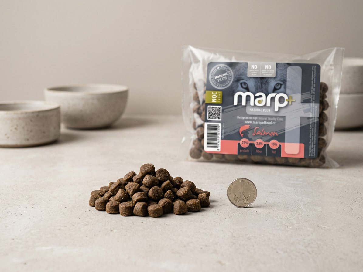 Marp Natural Plus losos – vzorek kompletního krmiva 70 g