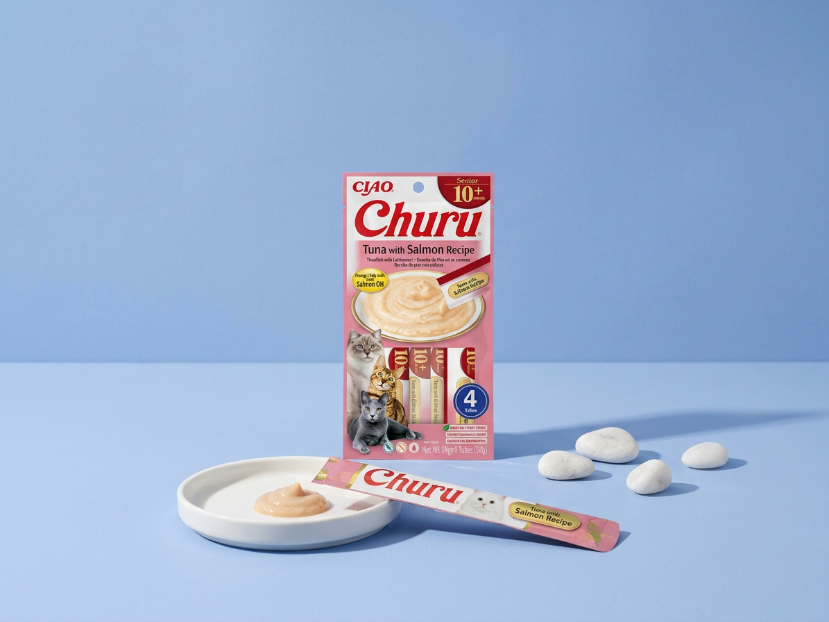 Churu Cat Senior 10+ Tuna with Salmon Recipe 4x14g