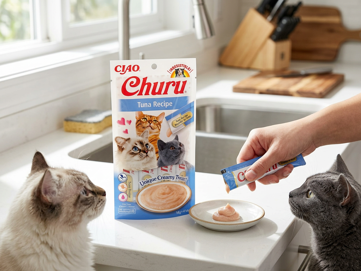 Churu cat masové pyré - tuňák 56g