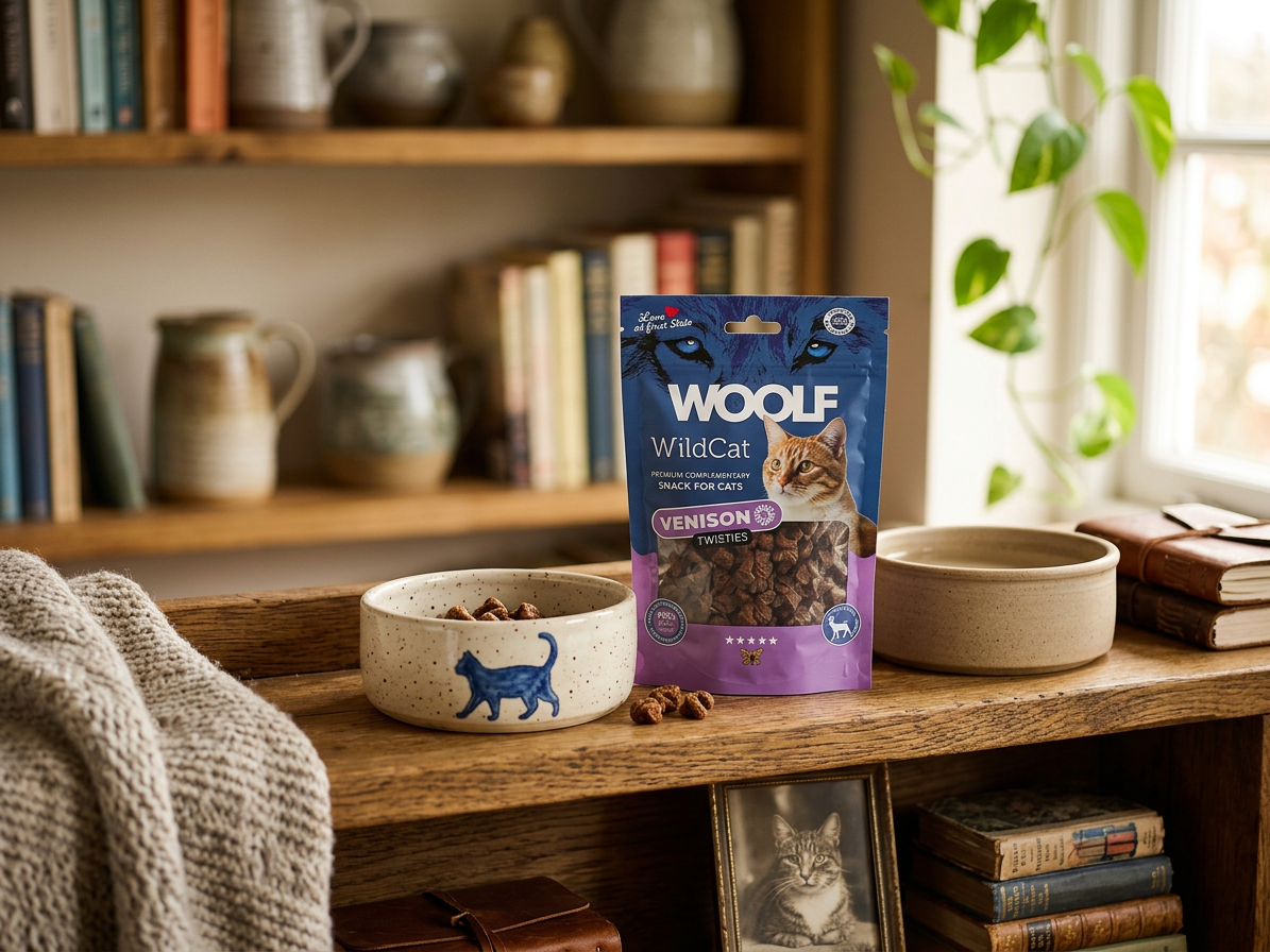 Pamlsek pro kočky WOOLF WildCat Twisties Snack Venison, 50 g