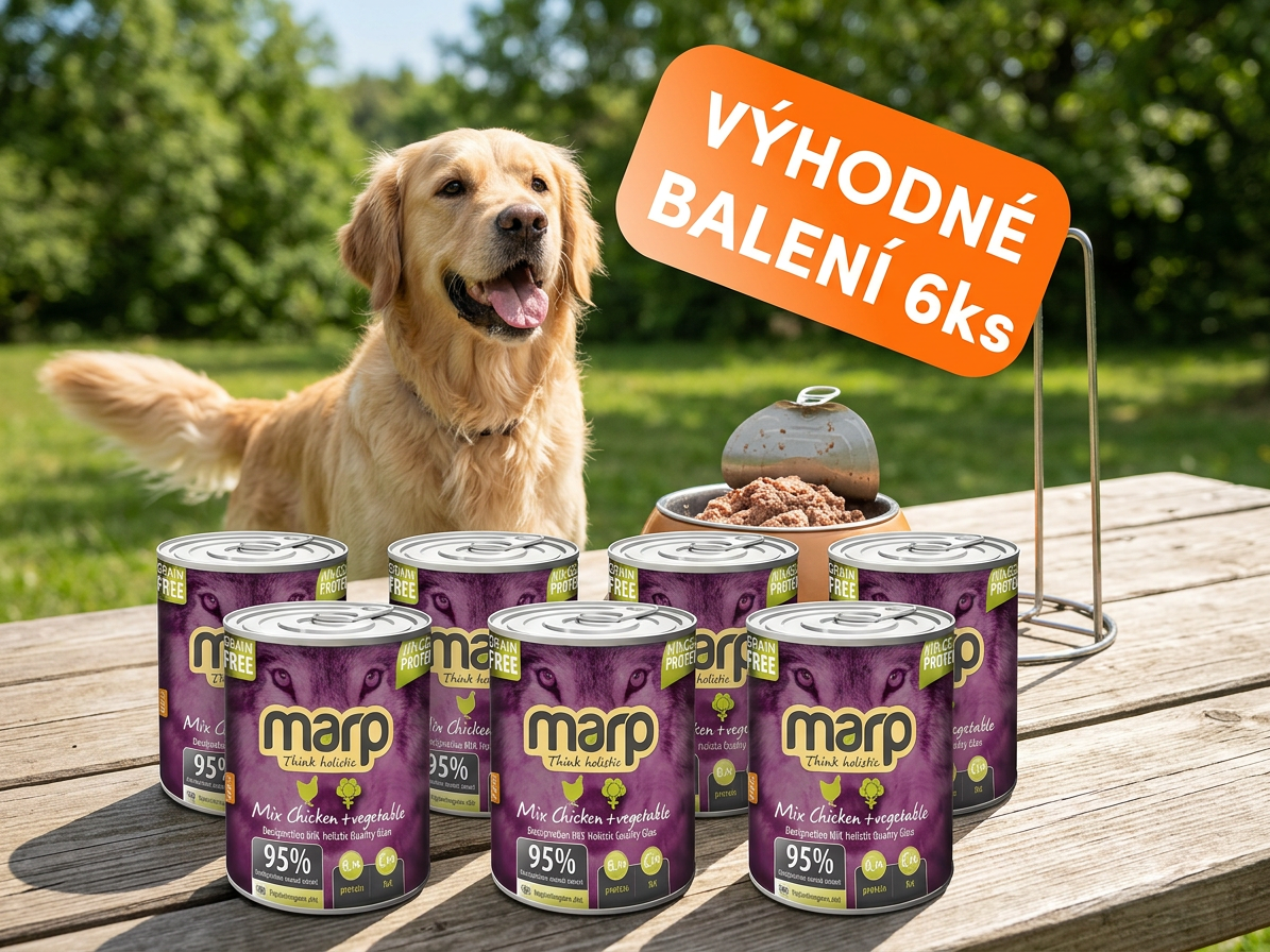 Marp Mix konzerva pro psy kuře+zelenina 6x400g