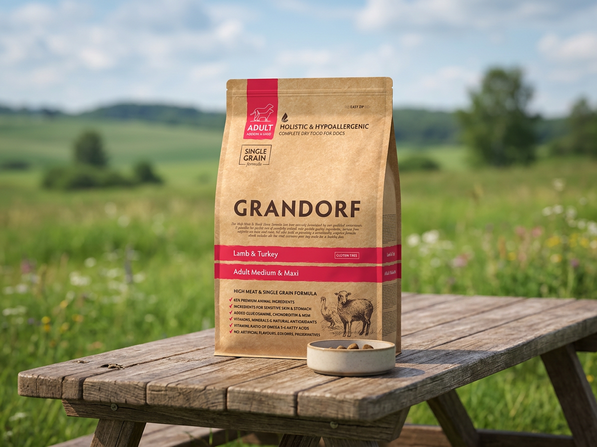 Grandorf Adult Medium & Maxi – granule jehně a krocan 10 kg