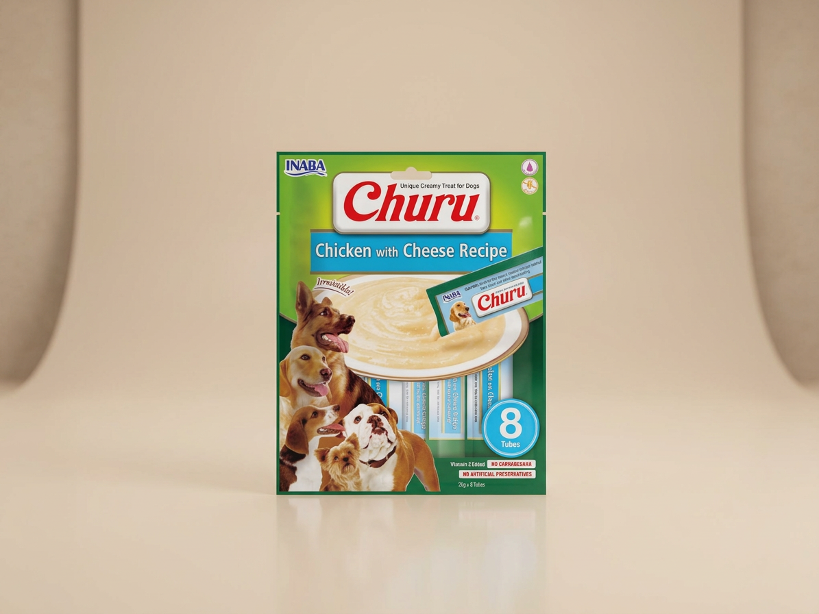 Inaba Churu dog snack kuře & sýr 8x 20g