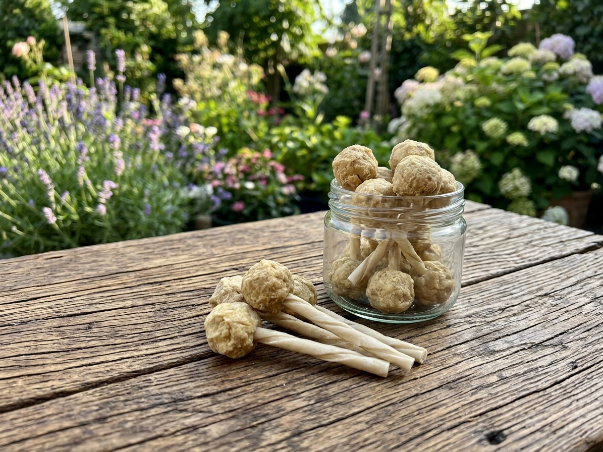 KIDDOG BUFFET lízátko kulička s mořskou treskou [50 ks], o 3 / 8,5 cm / 16 g