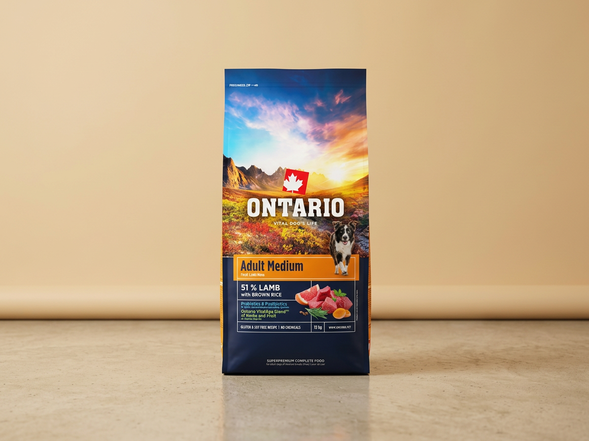 Ontario Adult Medium Lamb & Brown Rice pro dospělé psy 12 kg