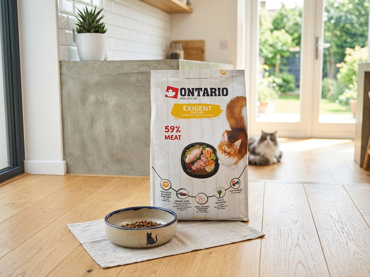 Ontario Cat Exigent 6,5 kg – superprémiové granule pro dospělé kočky
