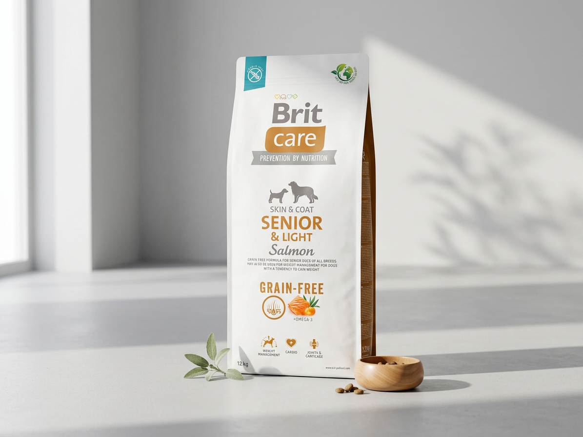 Brit Care Dog Grain-free Senior & Light losos a brambory 12 kg
