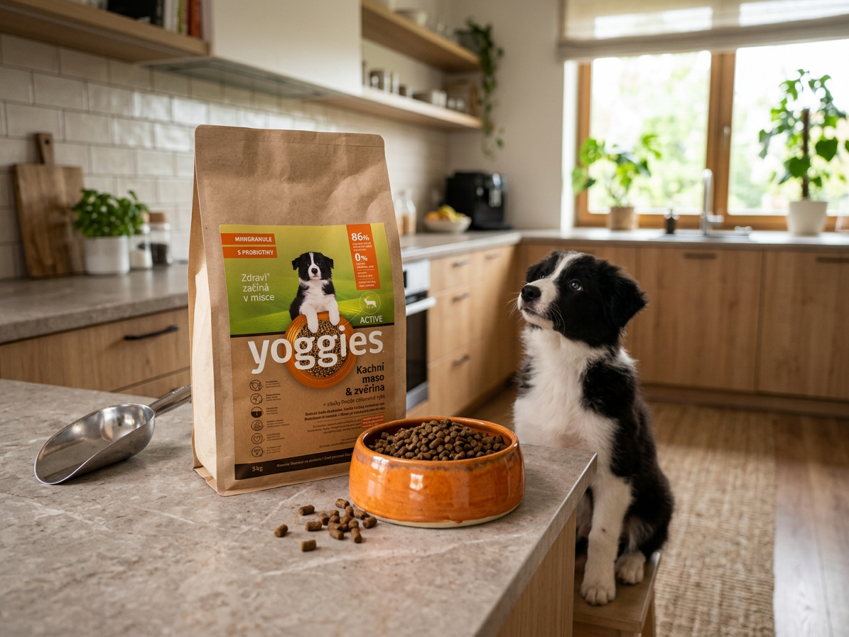 Yoggies Active minigranule kachna a zvěřina lisované za studena 5 kg