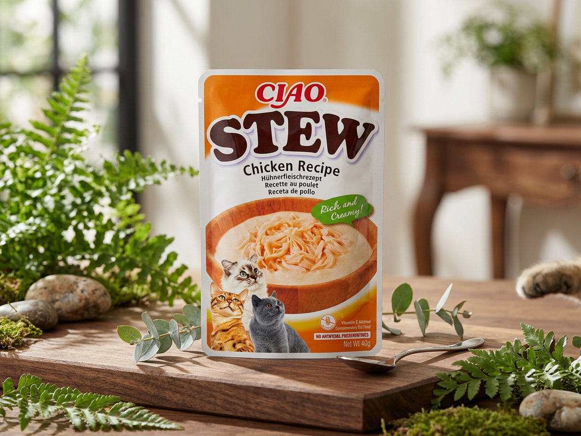 Churu Cat Stew kuře – doplňková kapsička pro kočky 40 g