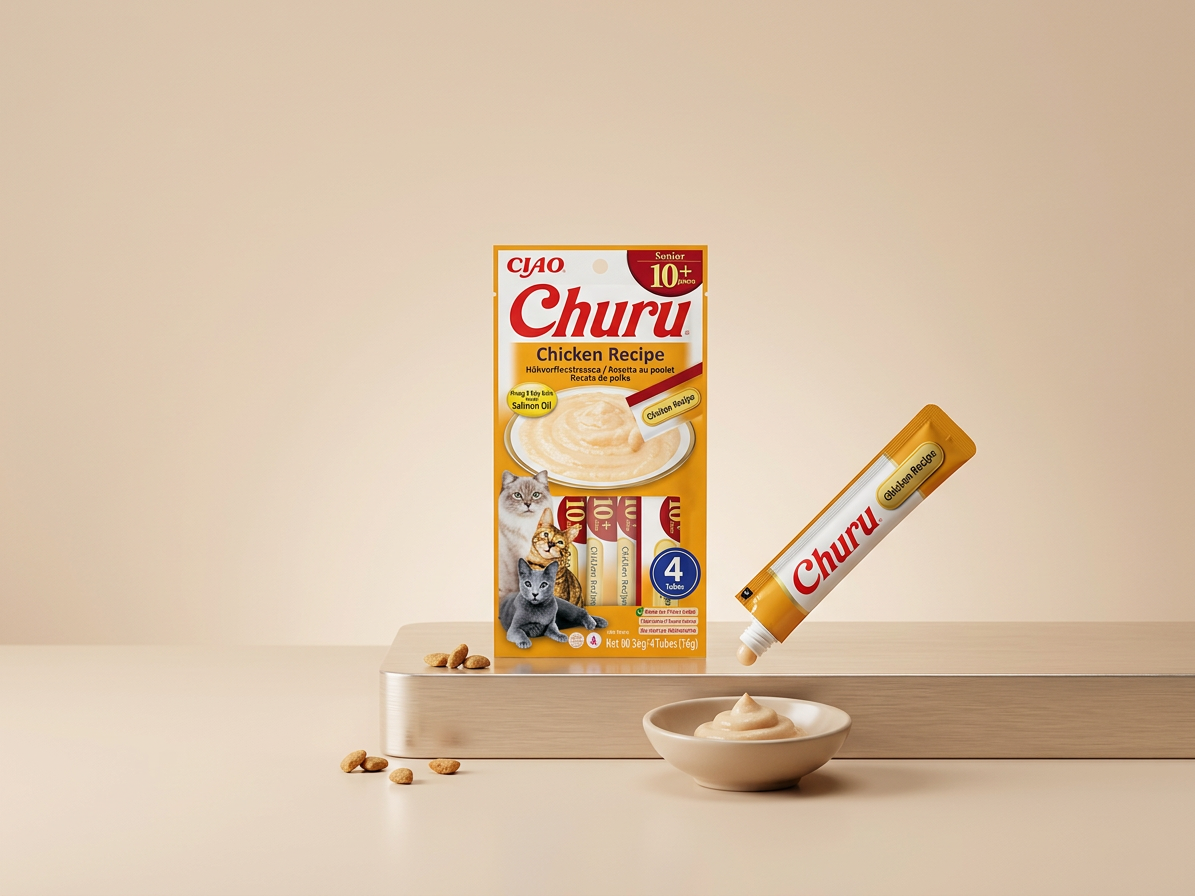 Churu Cat Senior 10+ Chicken Recipe 4x14g