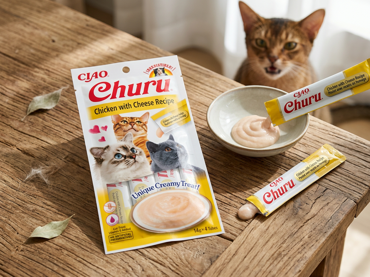 Churu cat masové pyré - kuře, sýr 56g