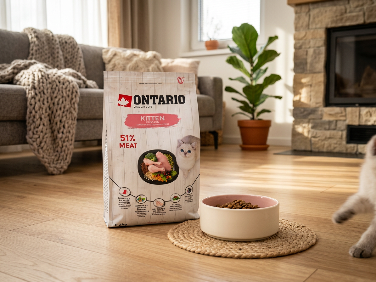 Ontario Kitten Chicken 2 kg – superprémiové krmivo pro koťata