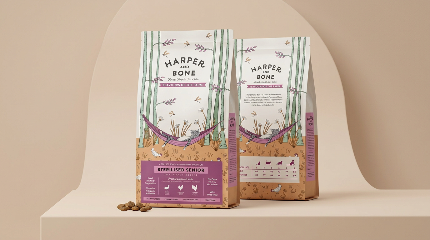 Harper and Bone Cat Senior Sterilised příchutě farmy 70 g