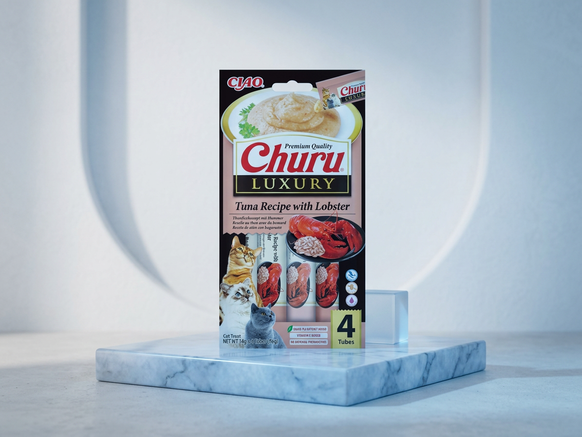 Inaba Churu Cat Luxury tuňák s humrem 4x 14g