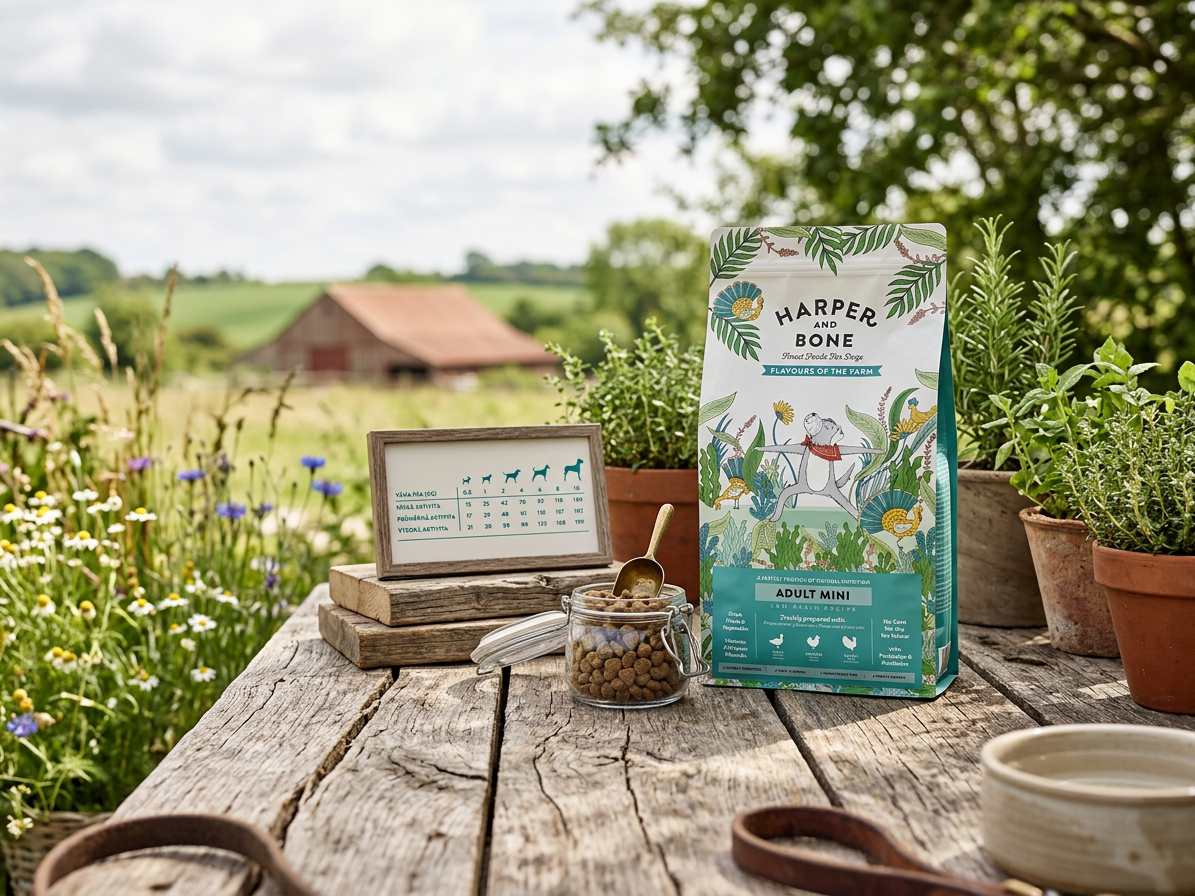 Harper & Bone Dog Adult Mini příchutě farmy – vzorek 100 g
