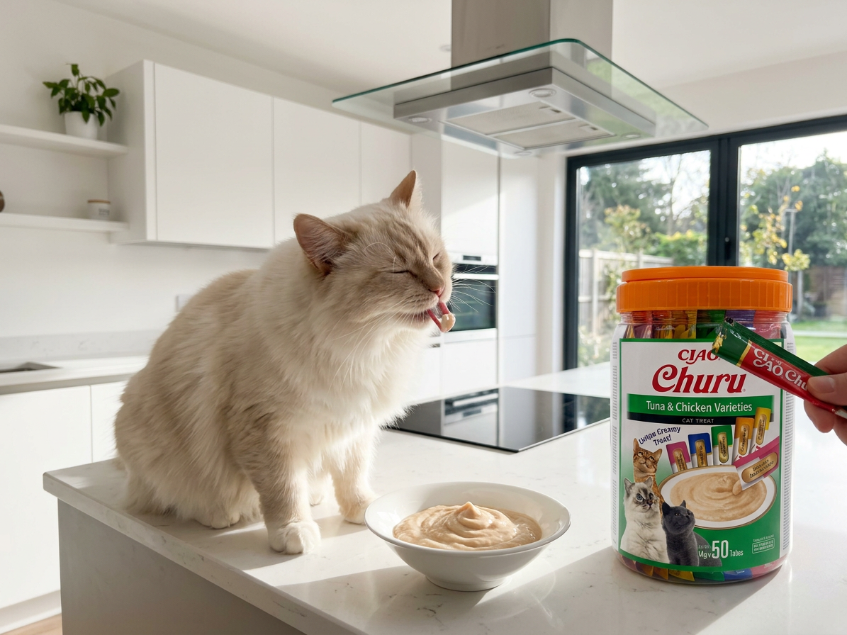 Churu cat masové pyré mix - tuňák, kuře 700g