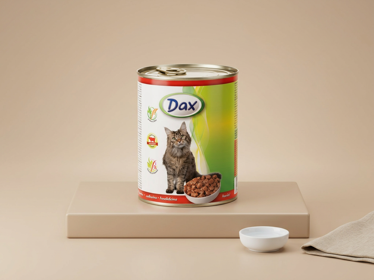 Dax Cat kousky hovězí, konzerva 830 g