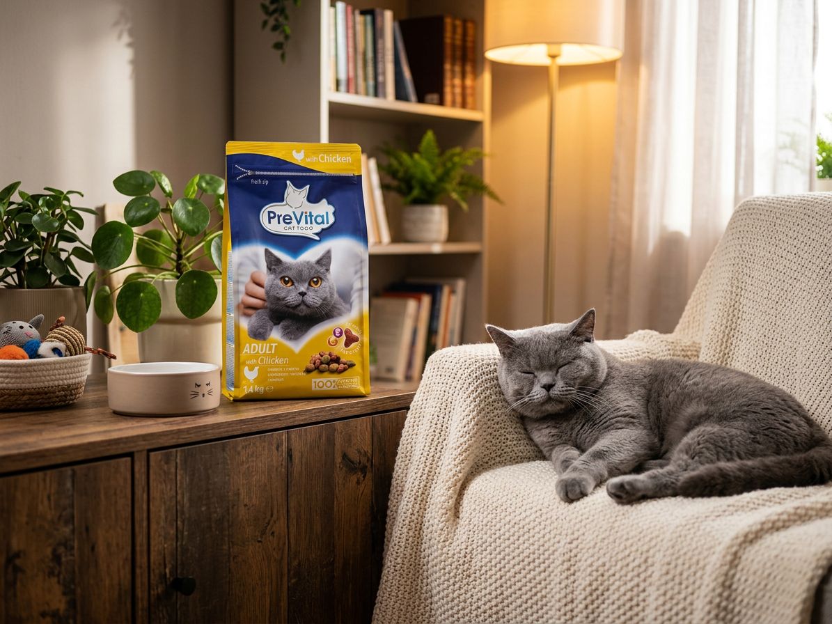 PreVital Cat kuřecí granule pro dospělé kočky 1,4 kg