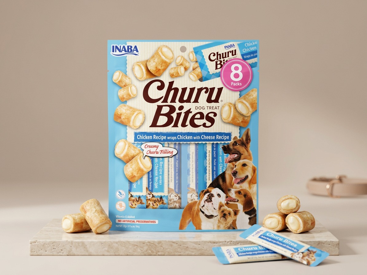 Churu dog Bites - kuře, sýr 96g
