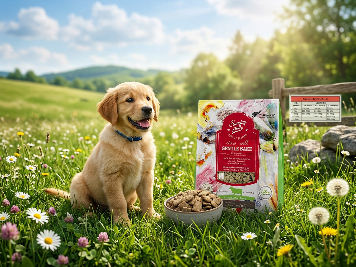 SUNDAYPETS Gentle Bake Lamb Puppy pro malá a střední plemena 1,3 kg