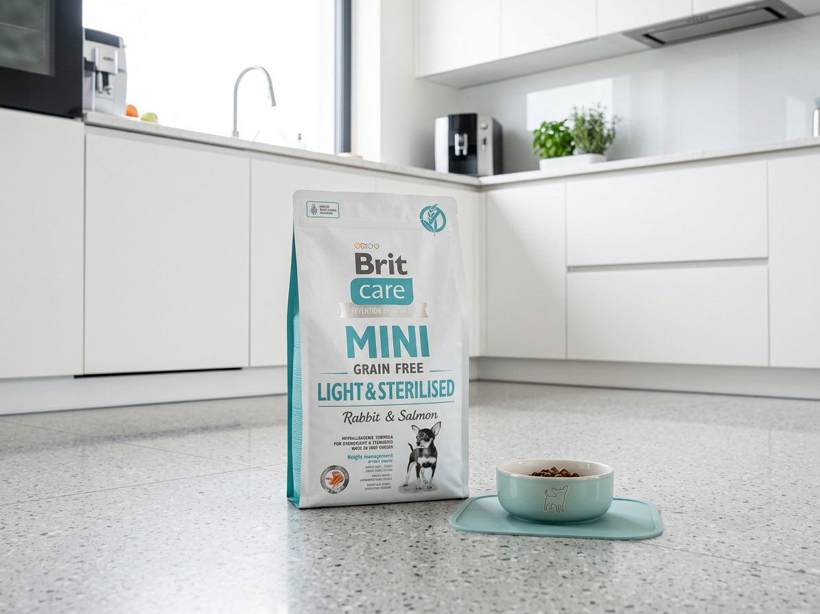 Brit Care Mini Light & Sterilised Rabbit & Salmon – 2 kg