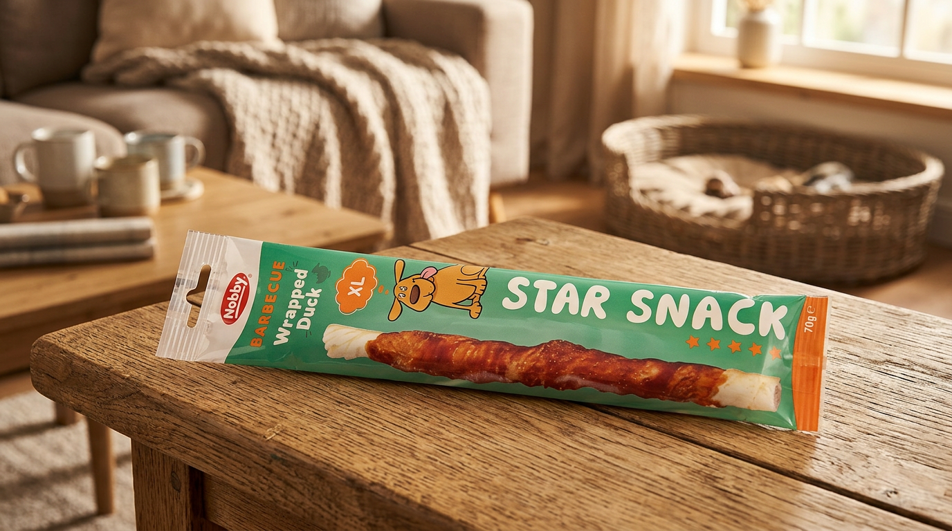 Pamlsek pro psy Nobby StarSnack Barbecue obalené kachní XL, cca 70 g