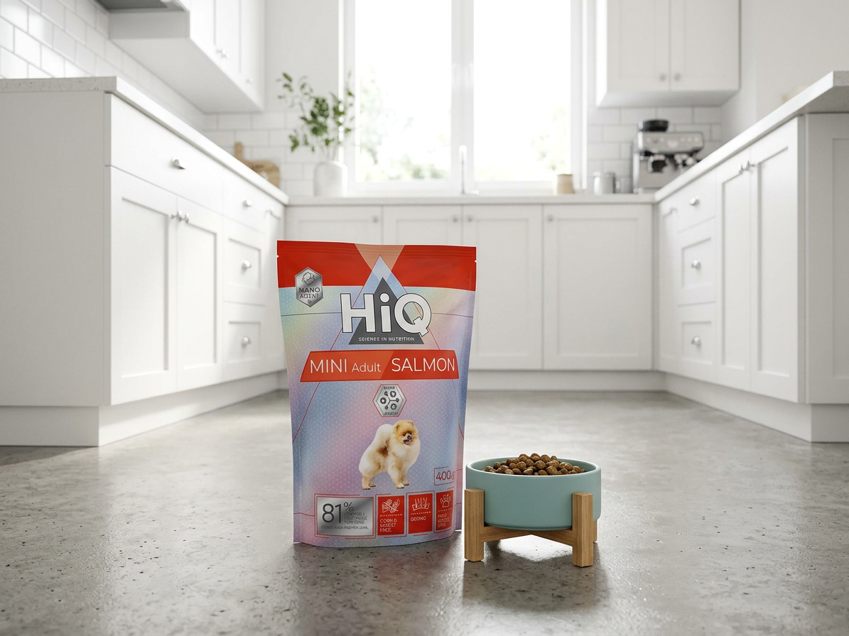 HiQ Dog Dry Adult Mini Salmon – granule s lososem 400 g
