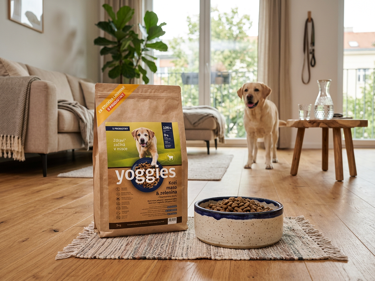 Yoggies hypoalergenní granule s kozím masem lisované za studena 5 kg