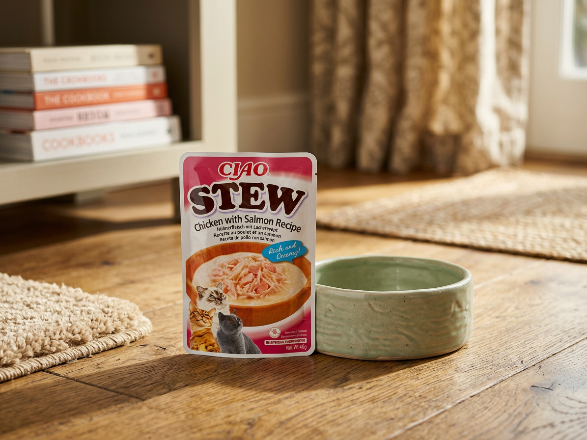 Kapsička Churu Cat Stew - kuře, losos 40g