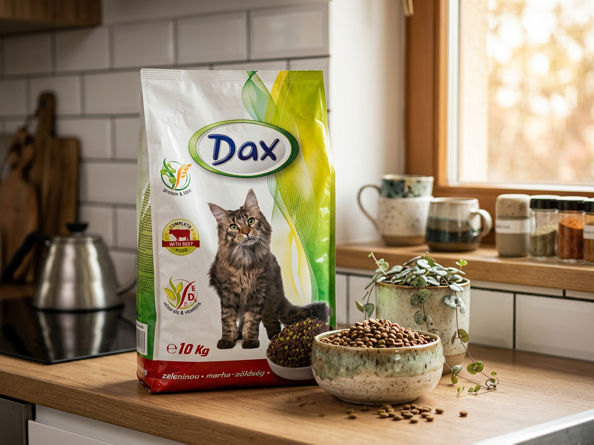 Dax Cat kompletní granule pro kočky s hovězím a zeleninou 10 kg