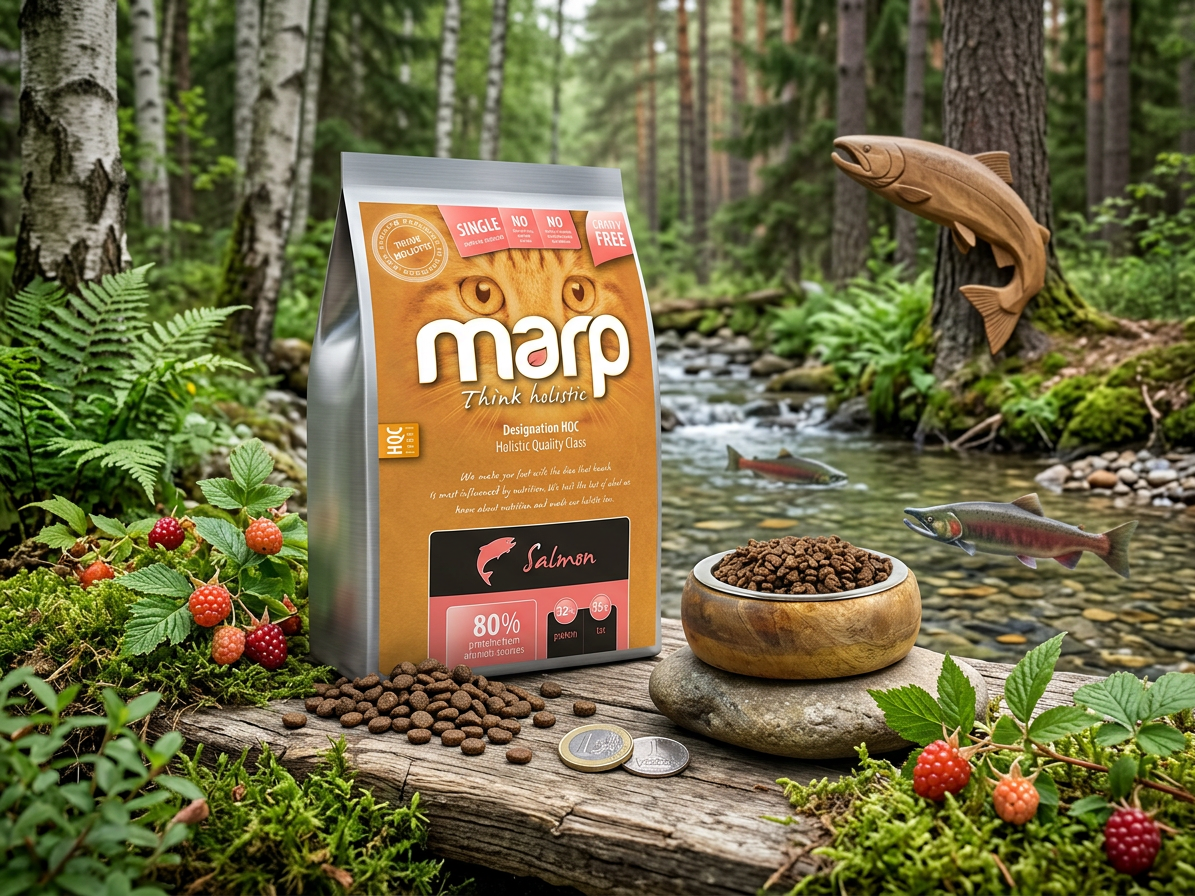 Marp Holistic Salmon CAT – lososové granule bez obilovin 12 kg