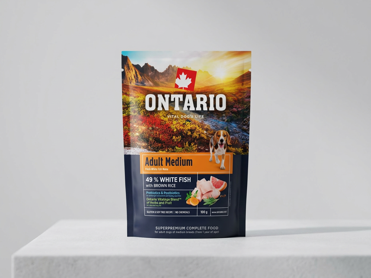 Ontario Adult Medium Fish & Brown Rice – vzorek 100 g