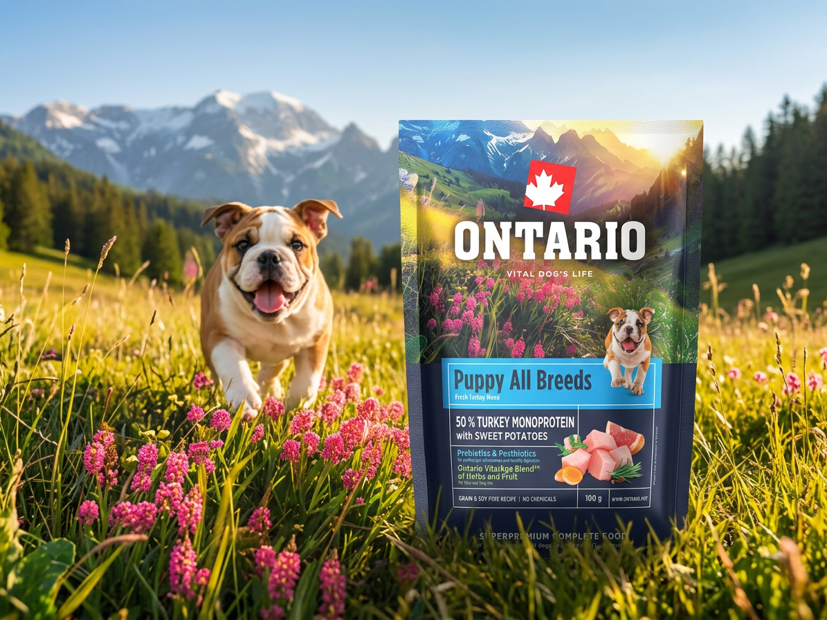 Vzorek Ontario Puppy & Junior Monoprotein krůta a batáty 0,1 kg