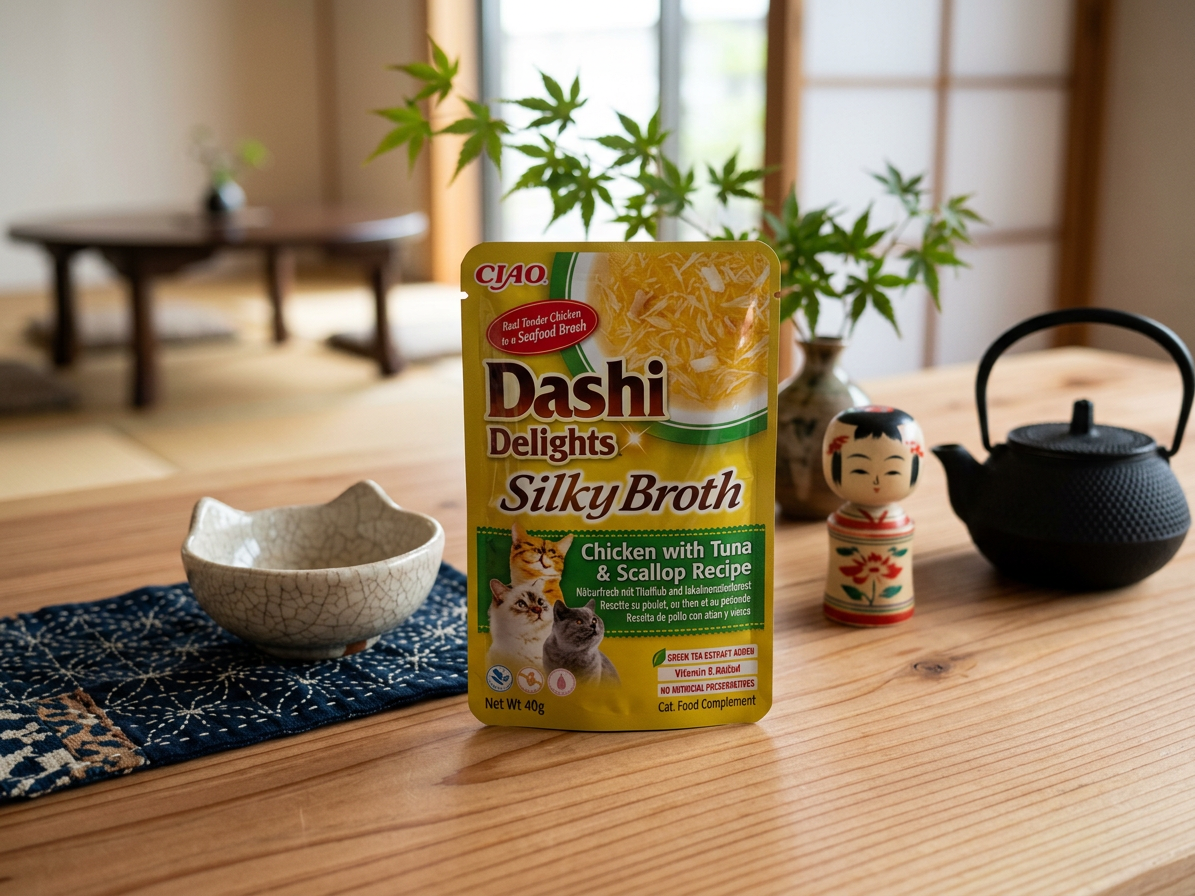 Churu Cat Dashi Delights Silky Broth Chick&Tun&Scal40g