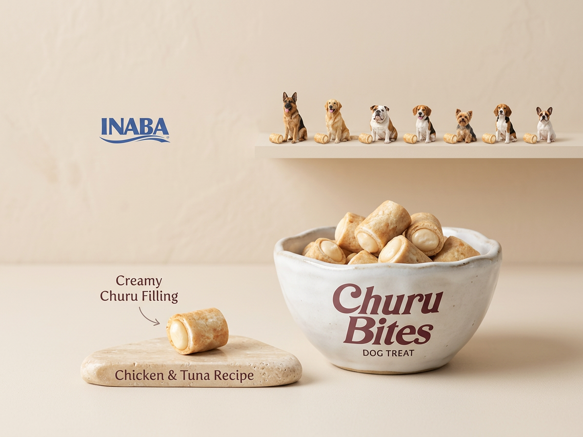 Churu dog Bites - kuře, tuňák 96g