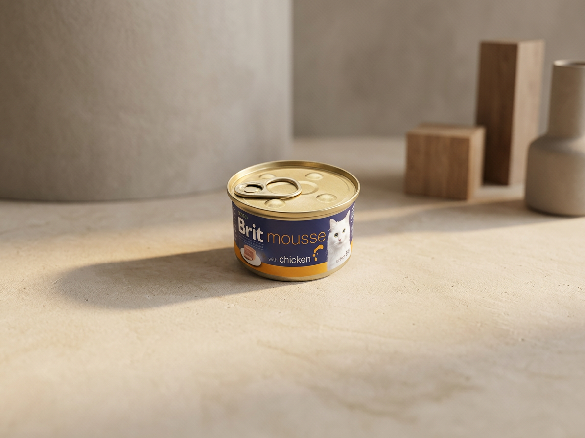 Konzerva pro kočky Brit Premium Cat by Nature Mousse Chicken, 85 g