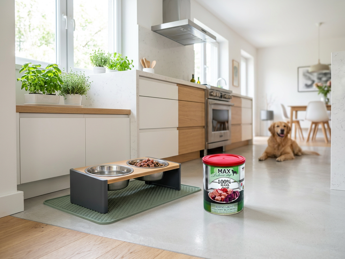 MAX Deluxe Dog kostky libové svaloviny se zvěřinou, konzerva 800 g