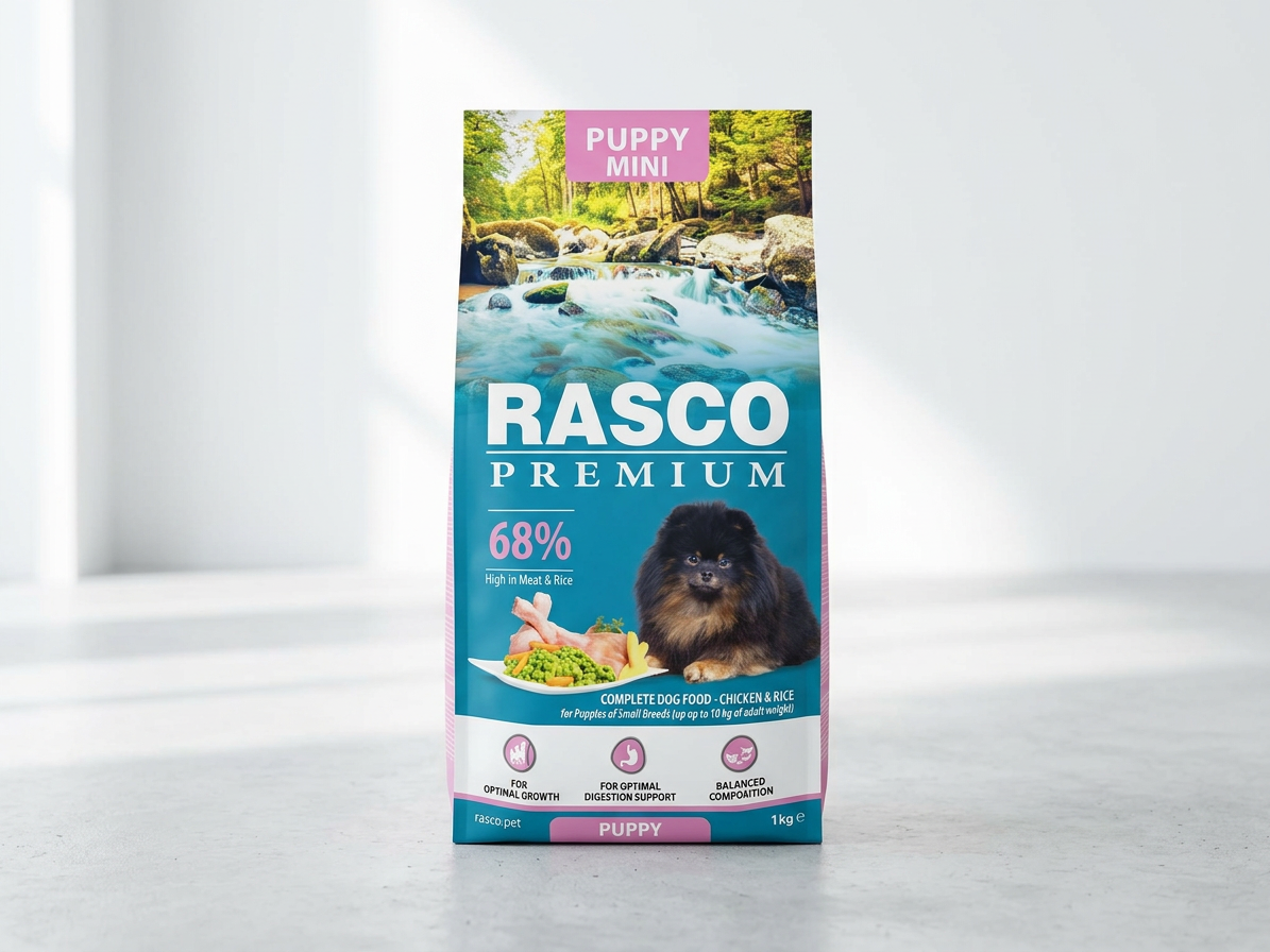 Rasco Premium Puppy Mini kuře s rýží pro štěňata 1 kg