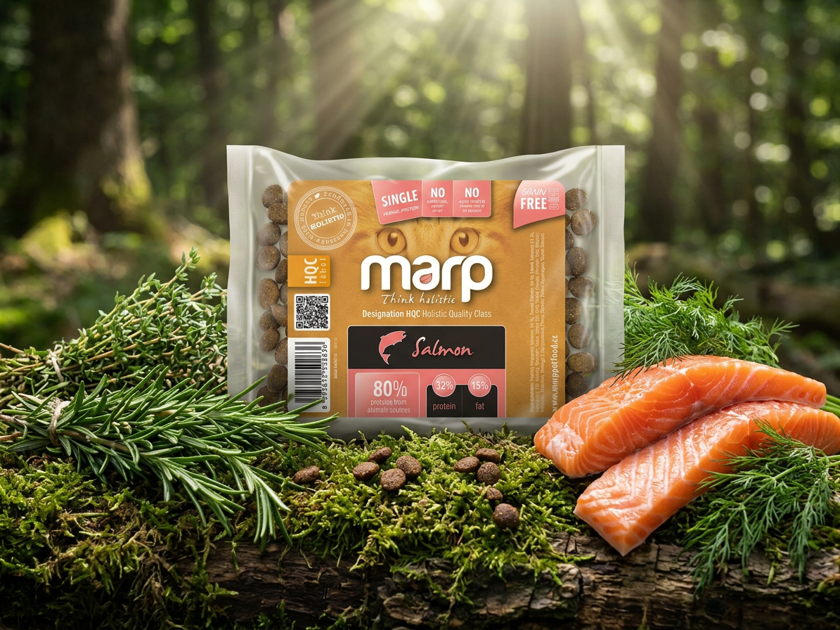 Marp Holistic Salmon CAT lososové granule bez obilovin 70 g