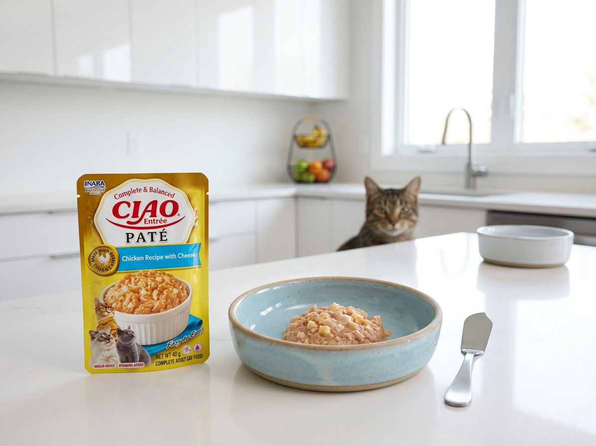 Kapsička pro kočky Churu Cat Entrée Paté Chicken Recipe with Cheese, 40 g