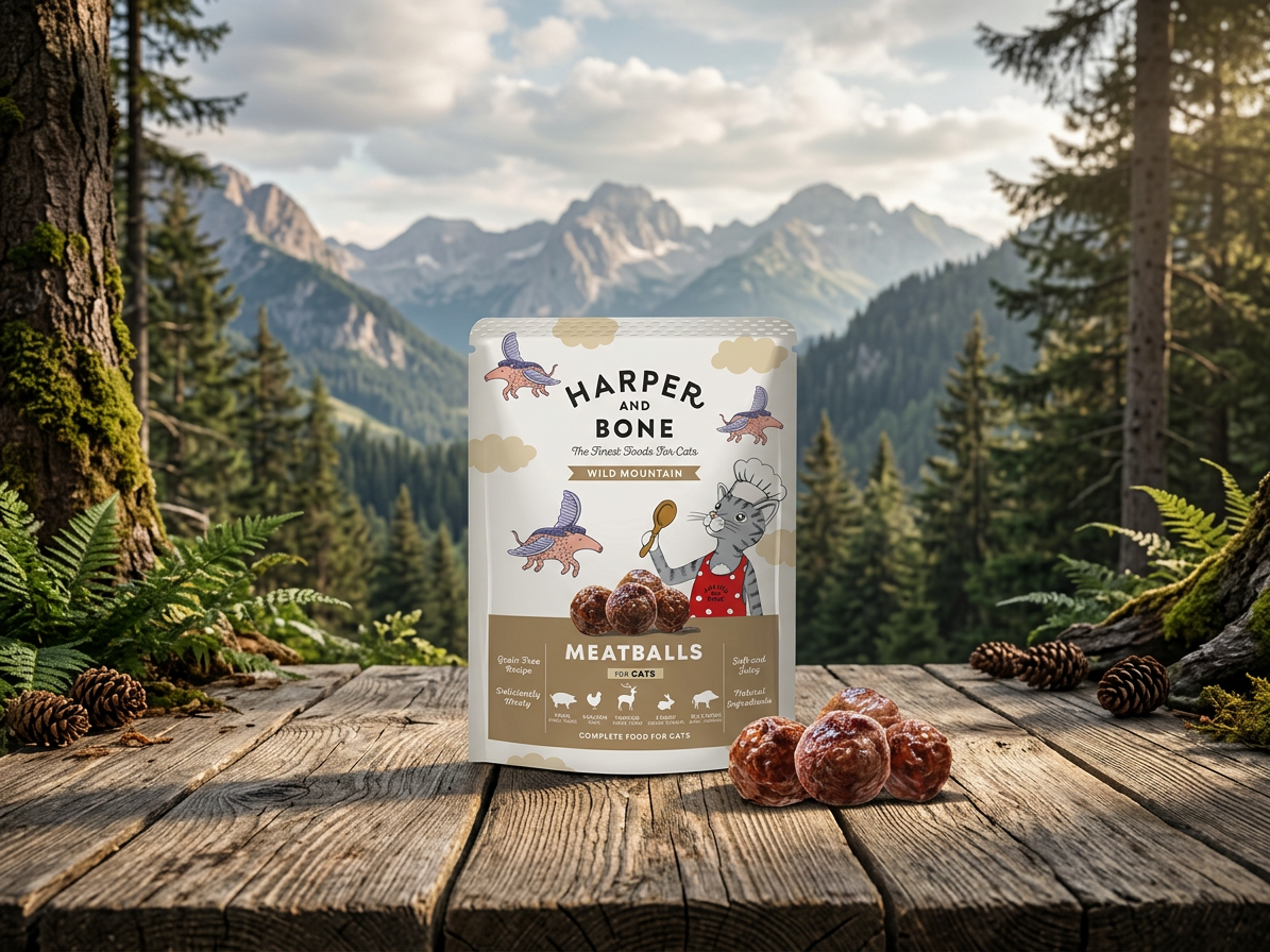 Harper and Bone Cat divoké hory, kapsička 85 g