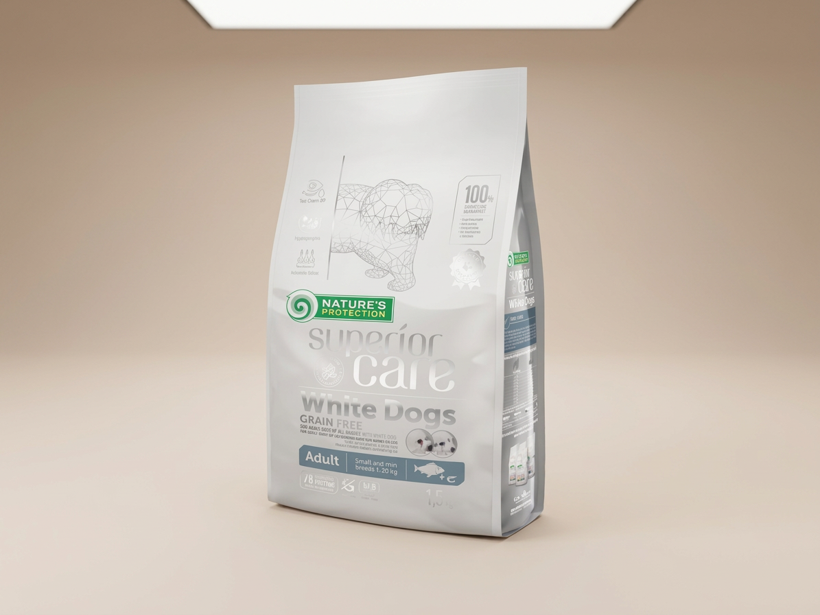 Nature's Protection White Dogs Adult Small Breed GF White Fish 1,5 kg