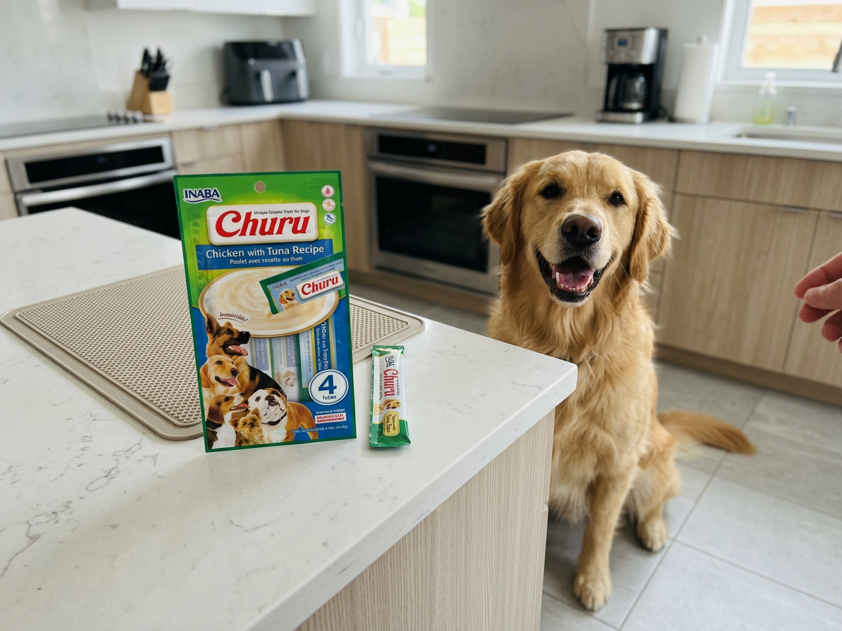 Inaba Churu dog snack kuře a tuňák 4x14 g