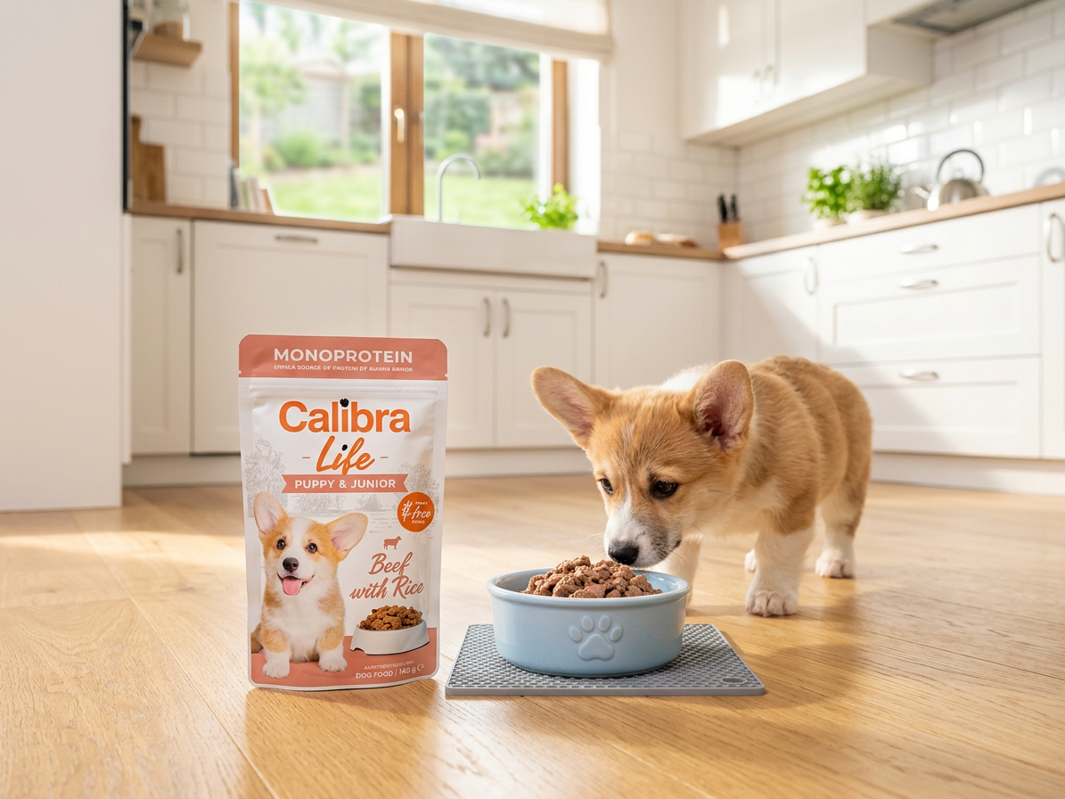 Calibra Dog Life kapsa Puppy&Junior Beef 150g