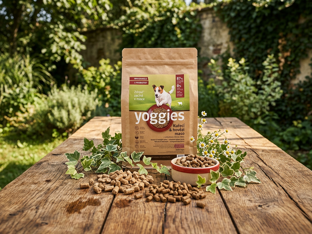 Yoggies MINIGRANULE kuřecí a hovězí, lisované za studena 2 kg